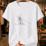 Camiseta Cristã Jesus Carregando A Cruz