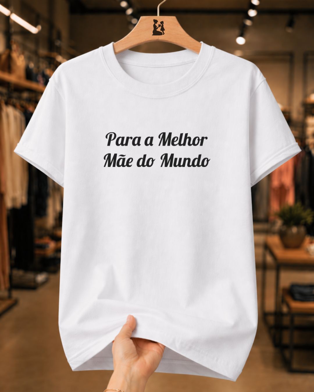 Camiseta Feminina 100% Algodão "Mãe Do Mundo" Dia Das Mães