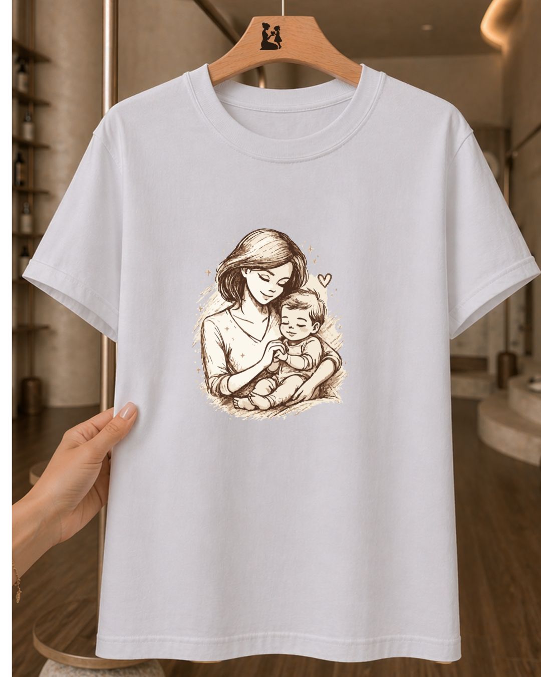 Camiseta Feminina Amor De Mãe Em Cada Abraço