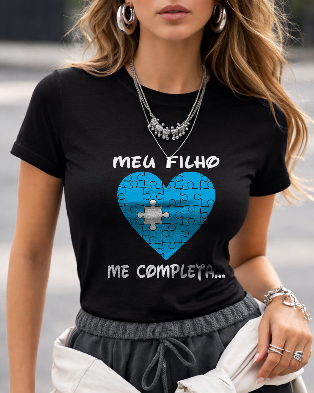 Camiseta Feminina 100% Algodão "Meu Filho" Dia Das Mães