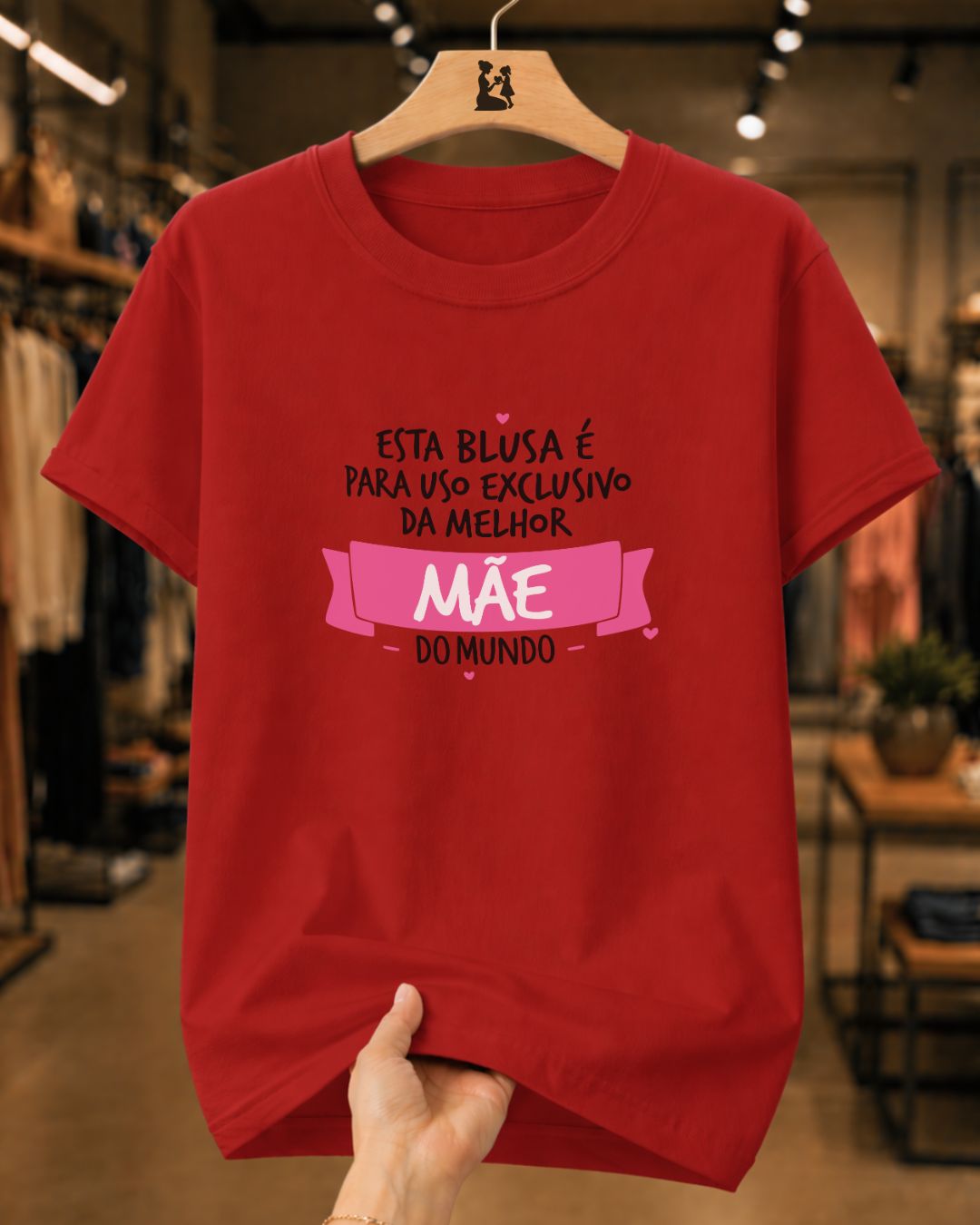Camiseta Feminina 100% Algodão "Exclusiva Da Melhor Mãe" Dia Das Mães