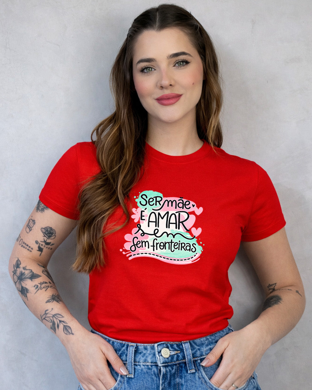 Camiseta Feminina 100% Algodão "Ser Mãe" Dia Das Mães