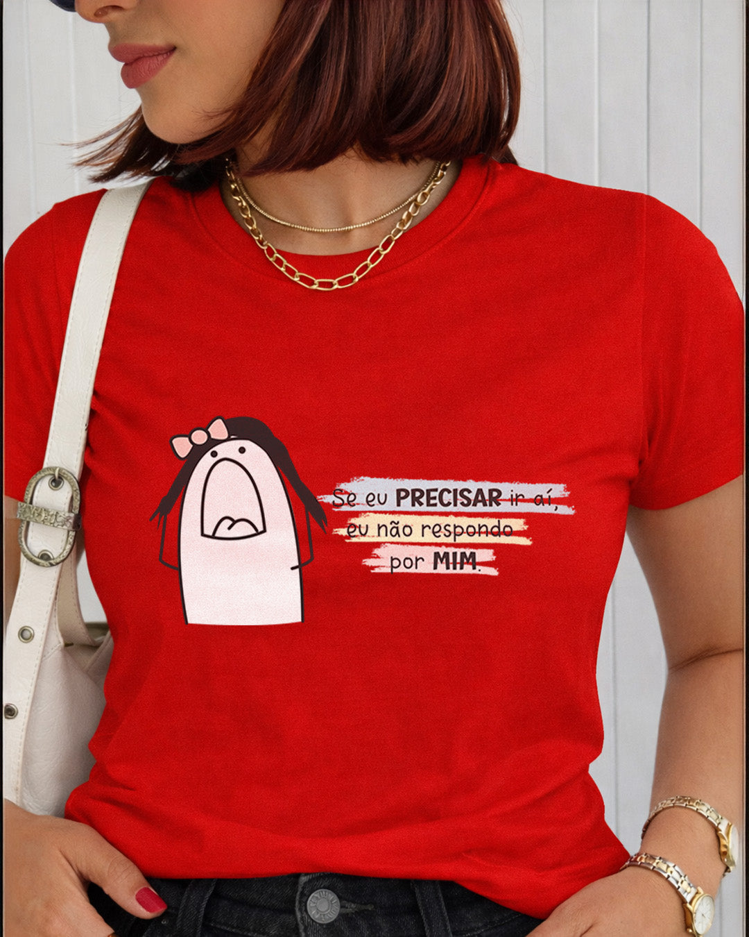 Camiseta Feminina 100% Algodão "Se Eu Precisar Ir Aí" Dia Das Mães