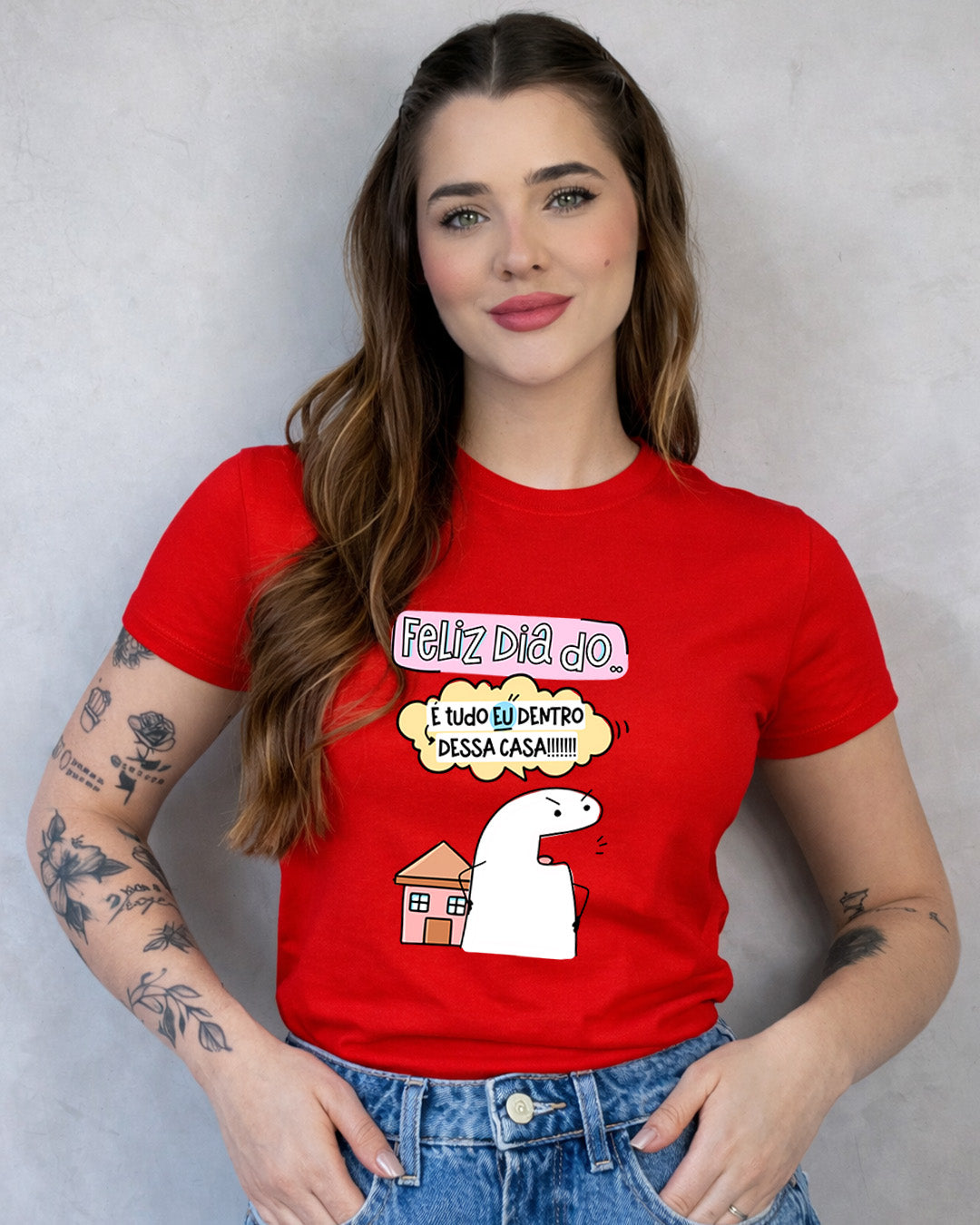 Camiseta Feminina 100% Algodão "É Tudo Eu" Dia Das Mães