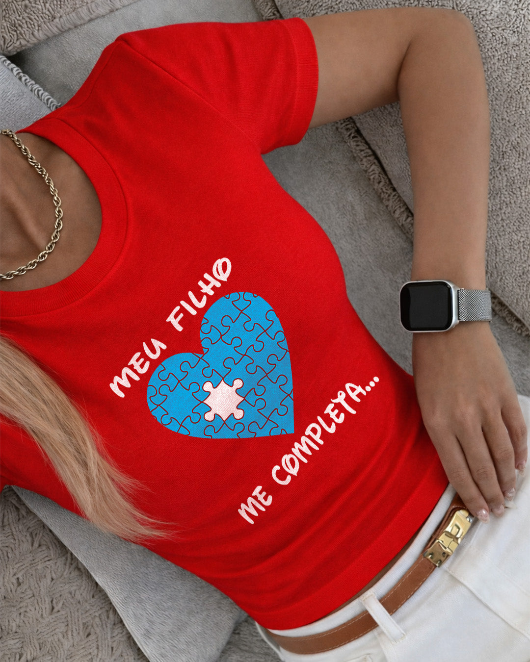 Camiseta Feminina 100% Algodão "Meu Filho" Dia Das Mães