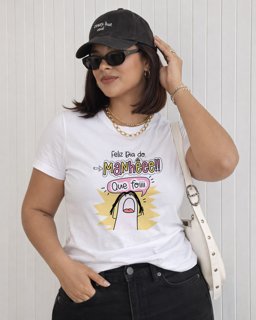 Camiseta Feminina 100% Algodão "Manhê Que Foi" Dia Das Mães