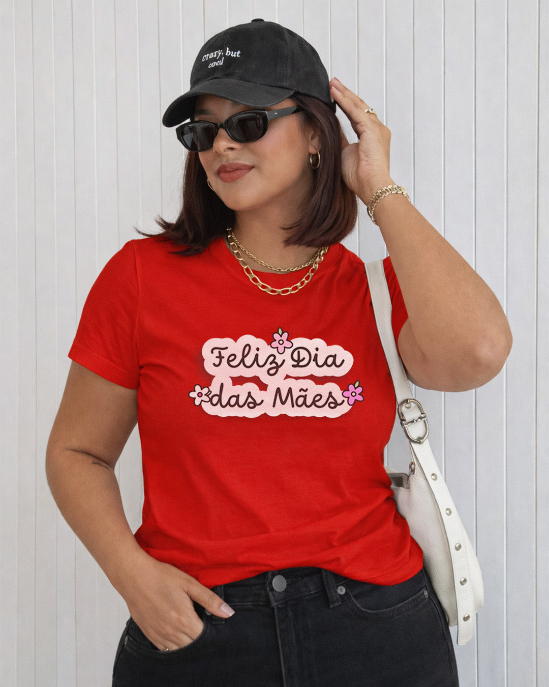 Camiseta Feminina 100% Algodão "Feliz Dia Das Mães Delicado" Dia Das Mães