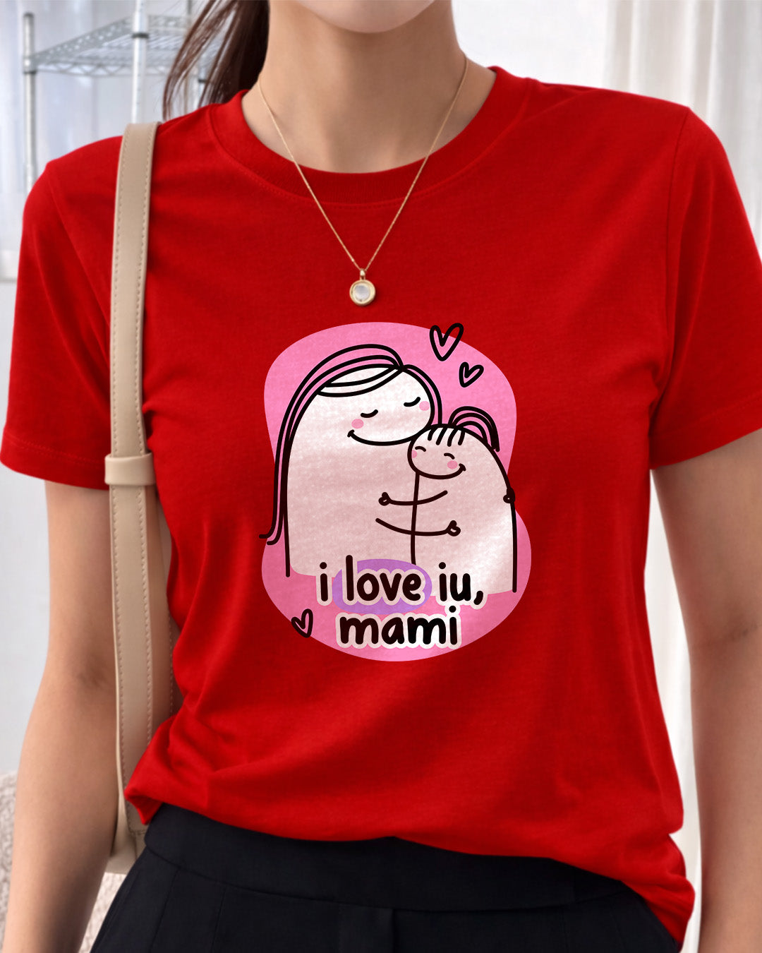 Camiseta Feminina 100% Algodão "I Love You Mami" Dia Das Mães