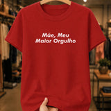 Camiseta Feminina 100% Algodão "Mãe" Dia Das Mães