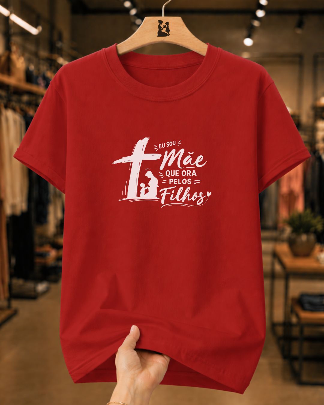 Camiseta Feminina Eu Sou Mãe Que Ora Pelos Filhos