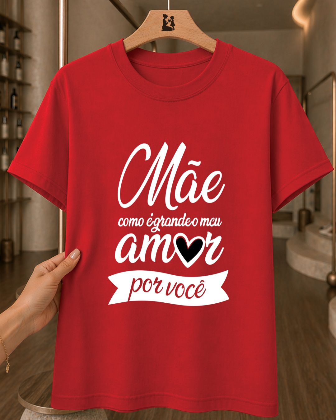 Camiseta Feminina Mãe Como É Grande O Meu Amor Por Você