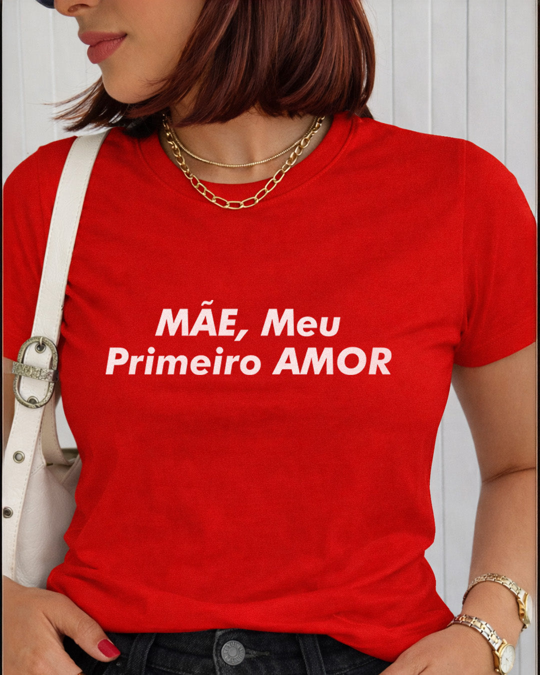 Camiseta Feminina 100% Algodão "Meu Primeiro Amor" Dia Das Mães