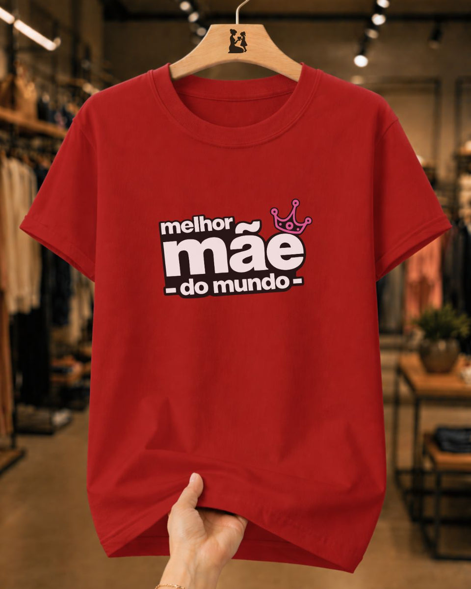 Camiseta Dia Das Mães Feminina "Melhor Coroa Do Mundo" 100% Algodão