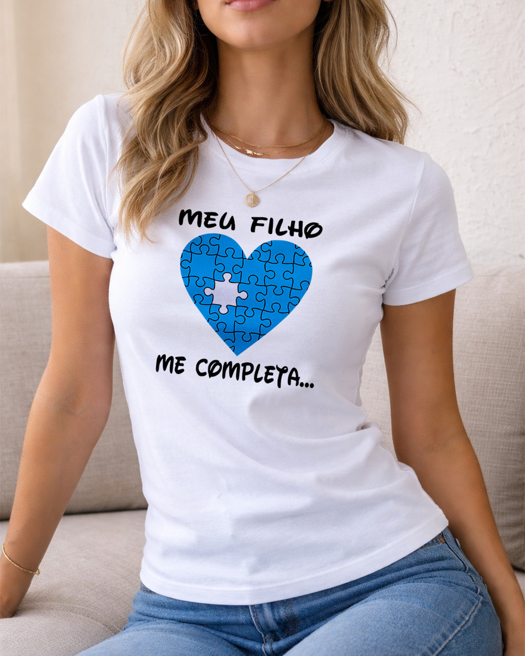 Camiseta Feminina 100% Algodão "Meu Filho" Dia Das Mães