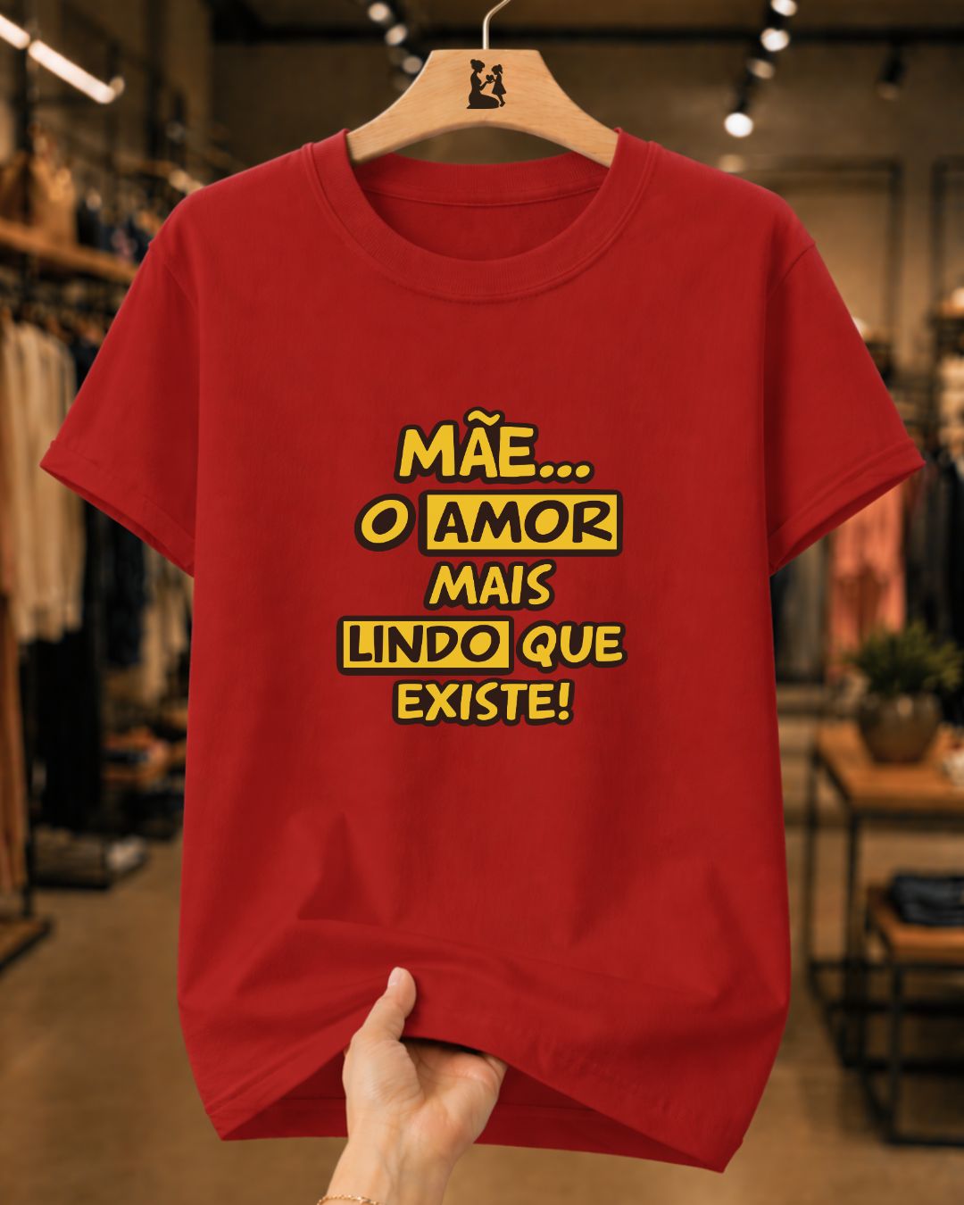 Camiseta Dia Das Mães Feminina "Mãe O Amor Mais Lindo" 100% Algodão