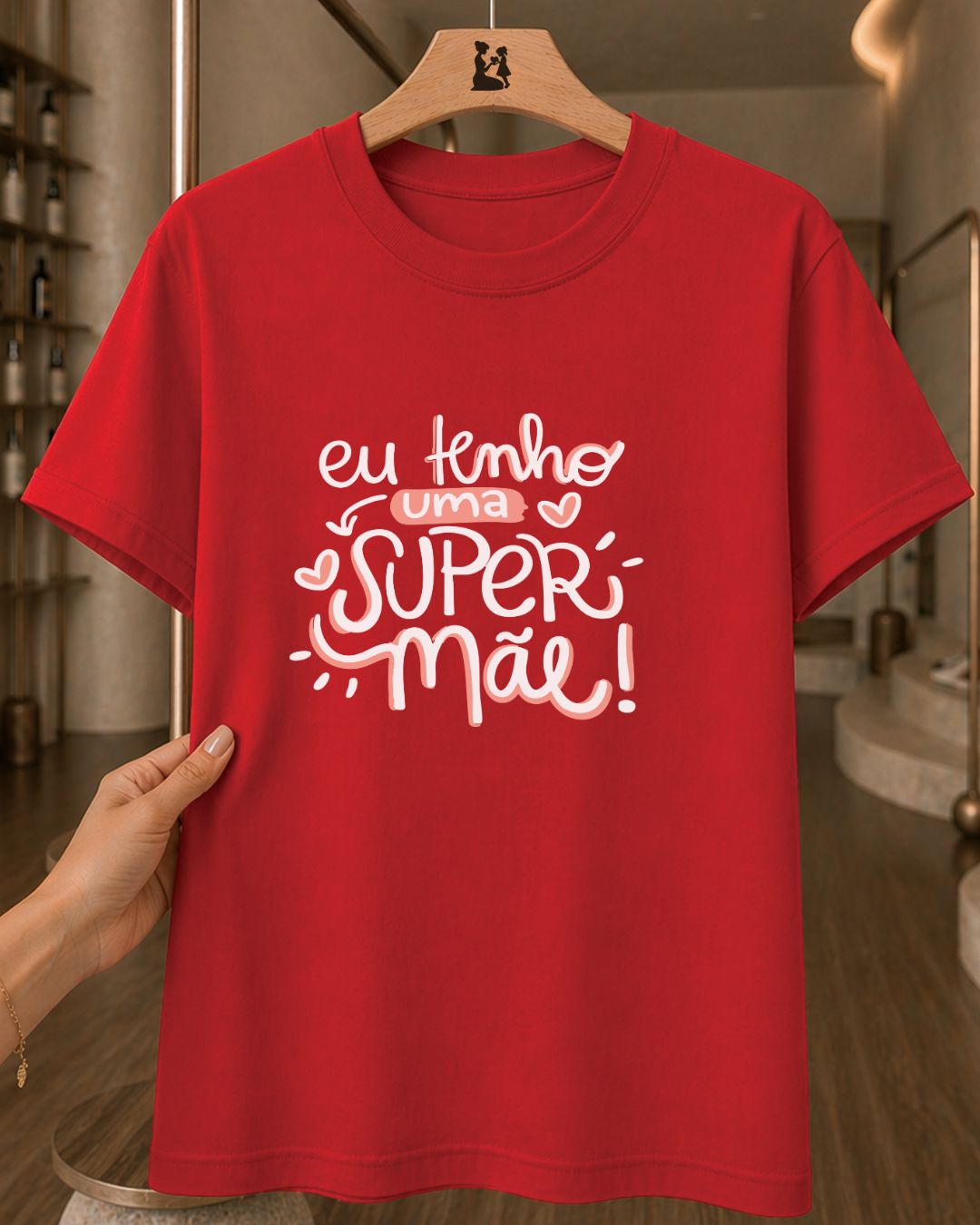 Camiseta Dia Das Mães Feminina "Eu Tenho Uma Super Mãe" 100% Algodão