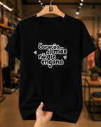 Camiseta Feminina Coração De Mãe Não Se Engana