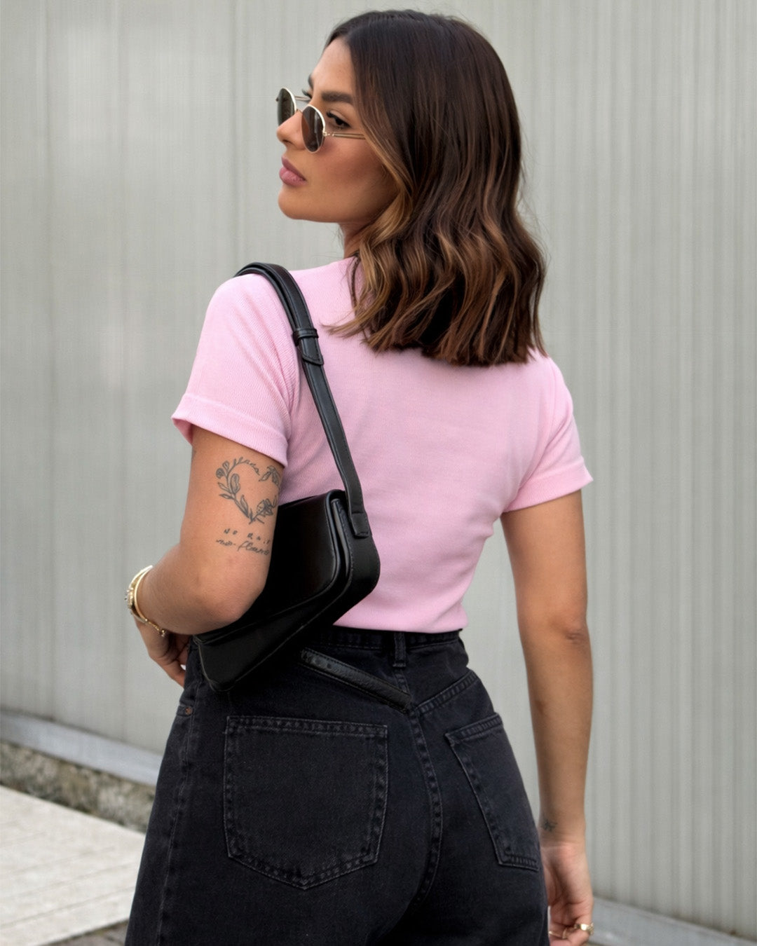 Camiseta Feminina 100% Algodão "Sorrir De Olheira A Olheira" Dia Das Mães