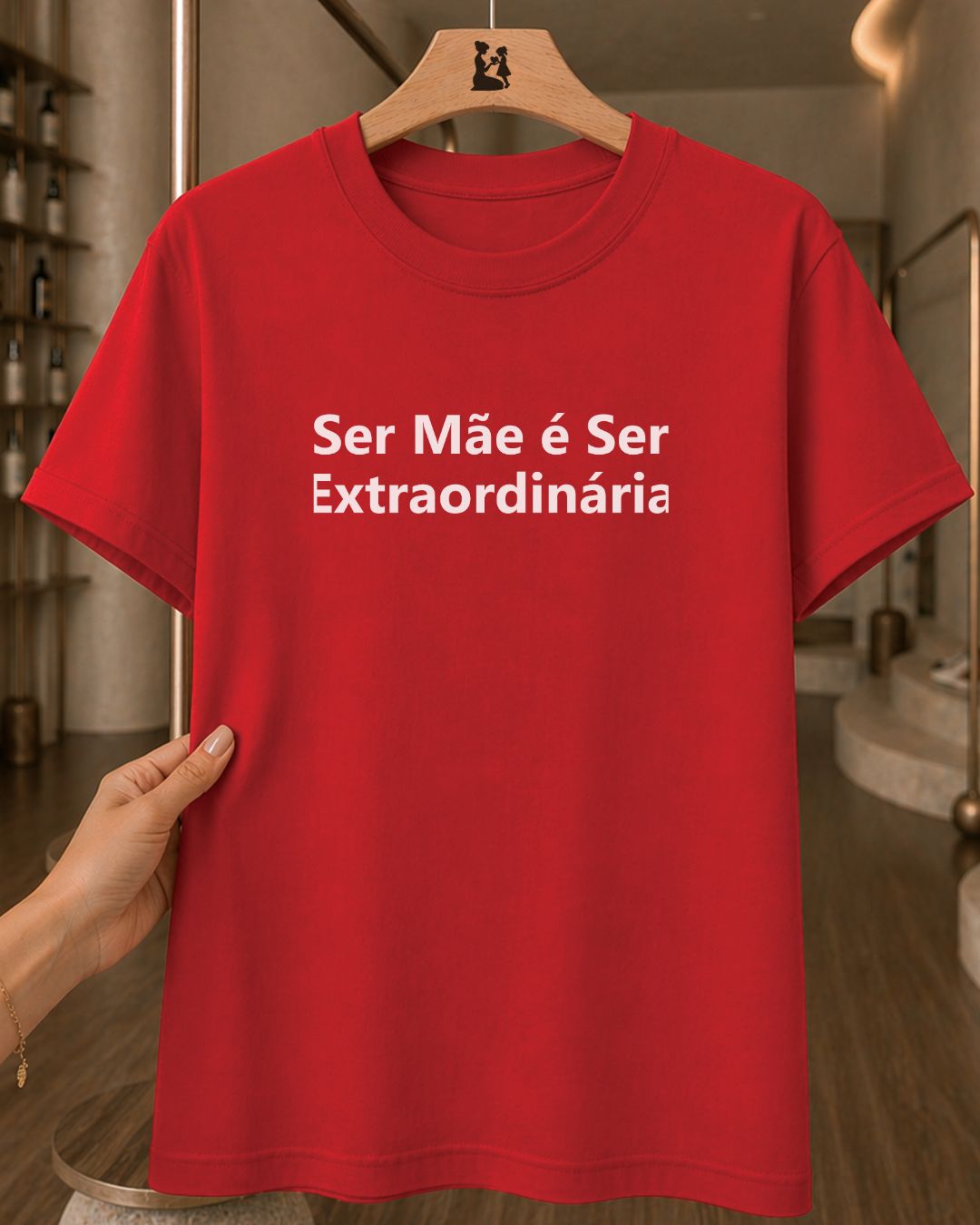 Camiseta Feminina 100% Algodão "Mãe É Ser Extraordinária" Dia Das Mães