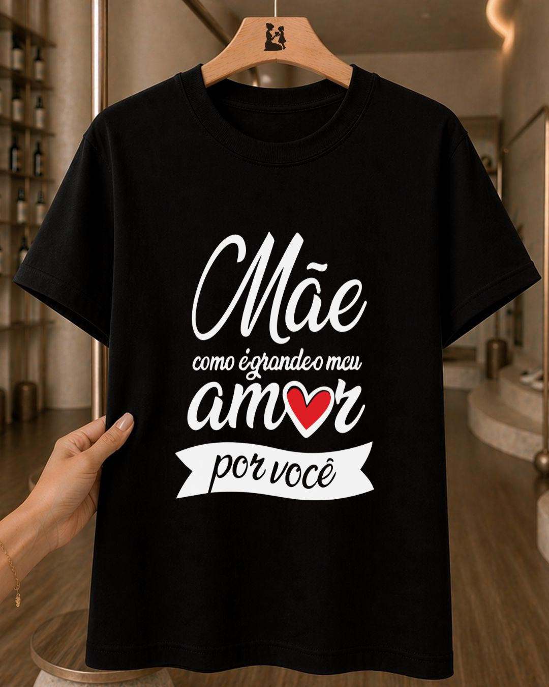 Camiseta Feminina Mãe Como É Grande O Meu Amor Por Você