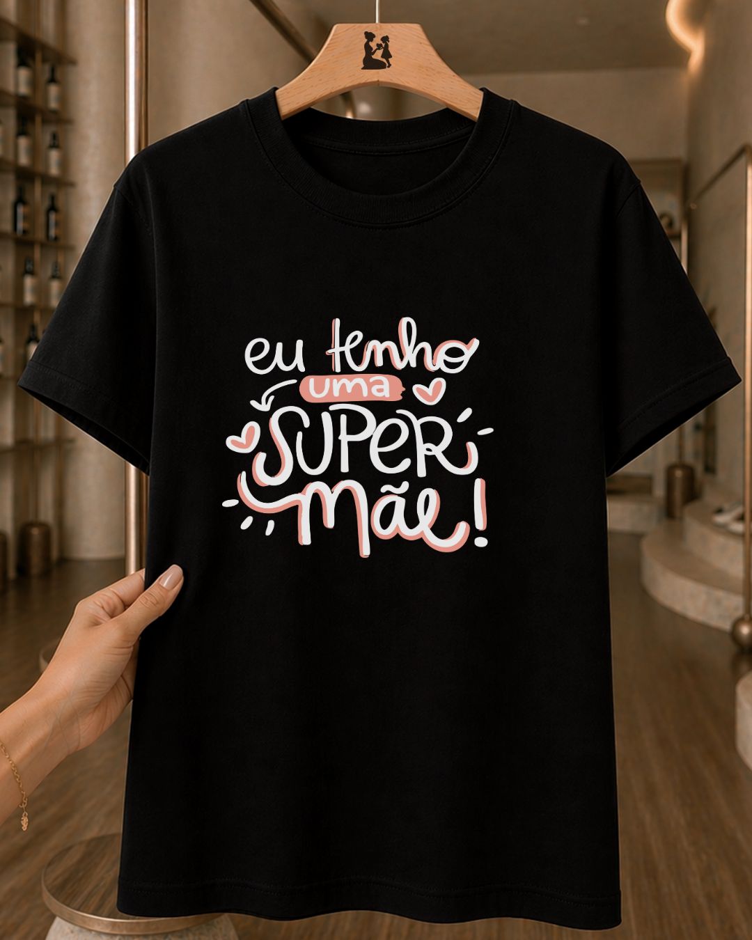 Camiseta Dia Das Mães Feminina "Eu Tenho Uma Super Mãe" 100% Algodão
