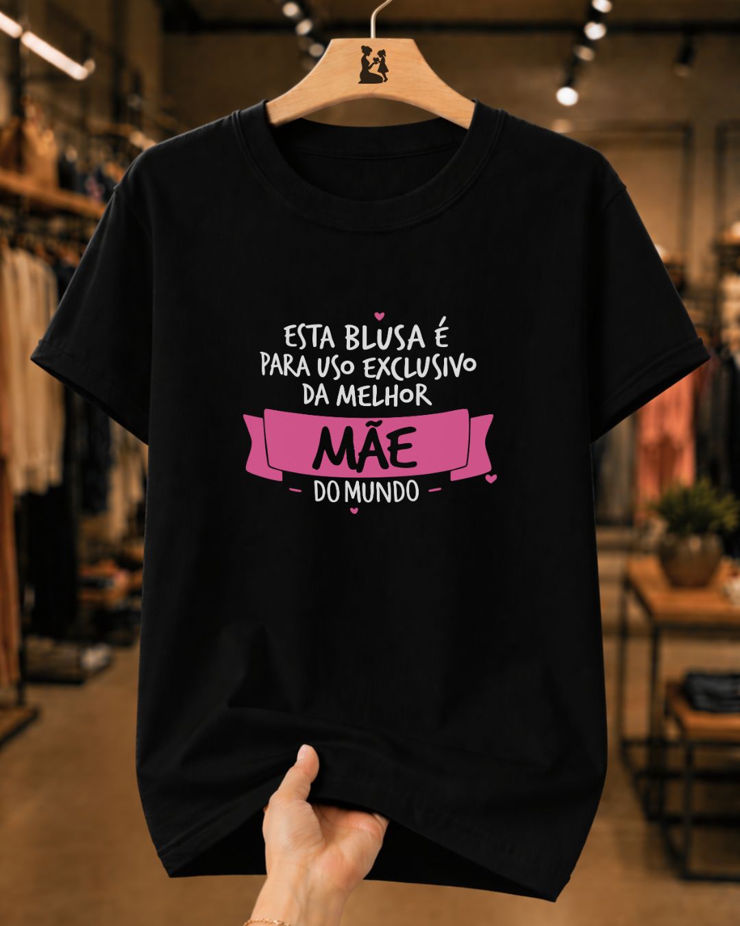 Camiseta Feminina 100% Algodão "Exclusiva Da Melhor Mãe" Dia Das Mães