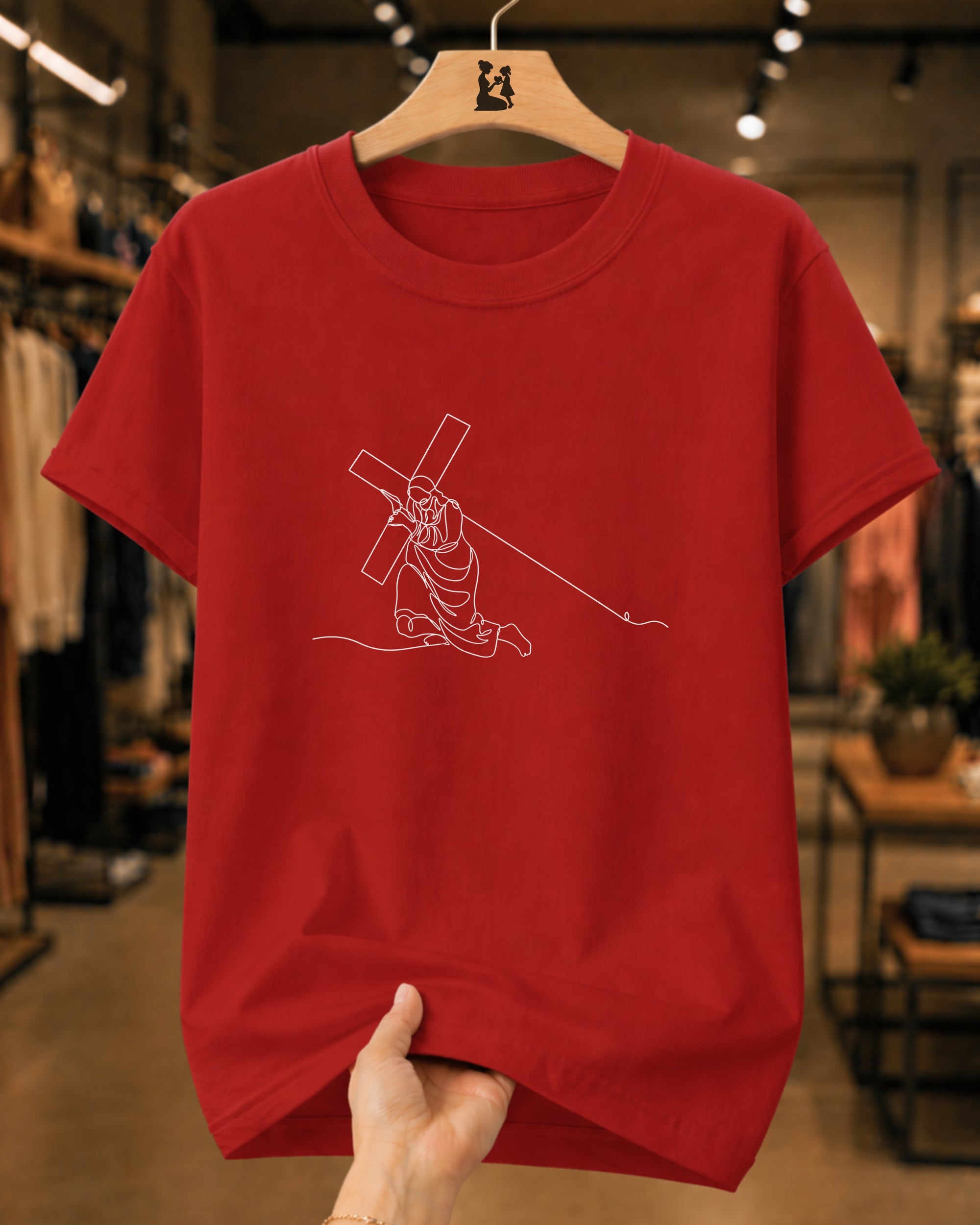 Camiseta Cristã Jesus Carregando A Cruz
