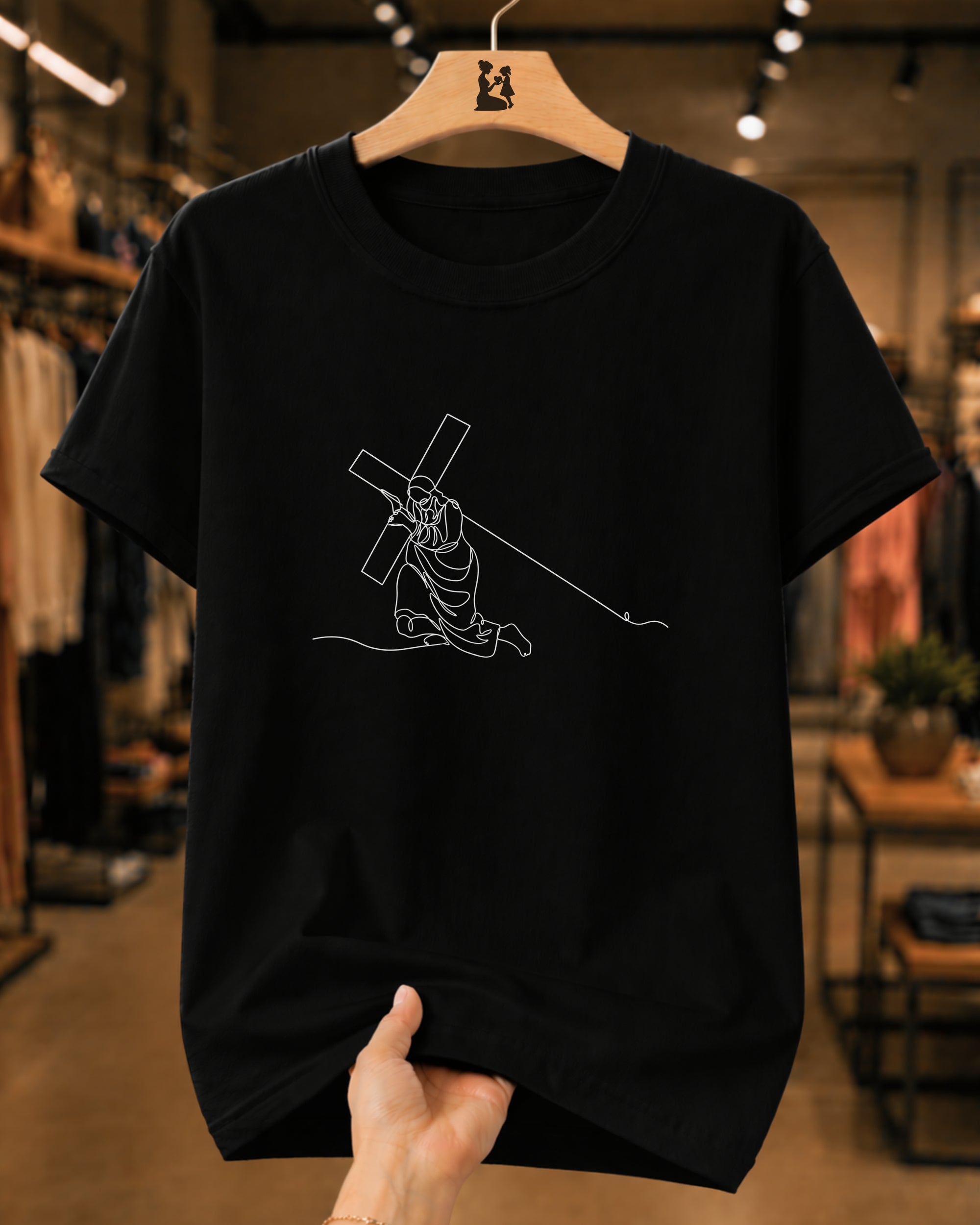 Camiseta Cristã Jesus Carregando A Cruz