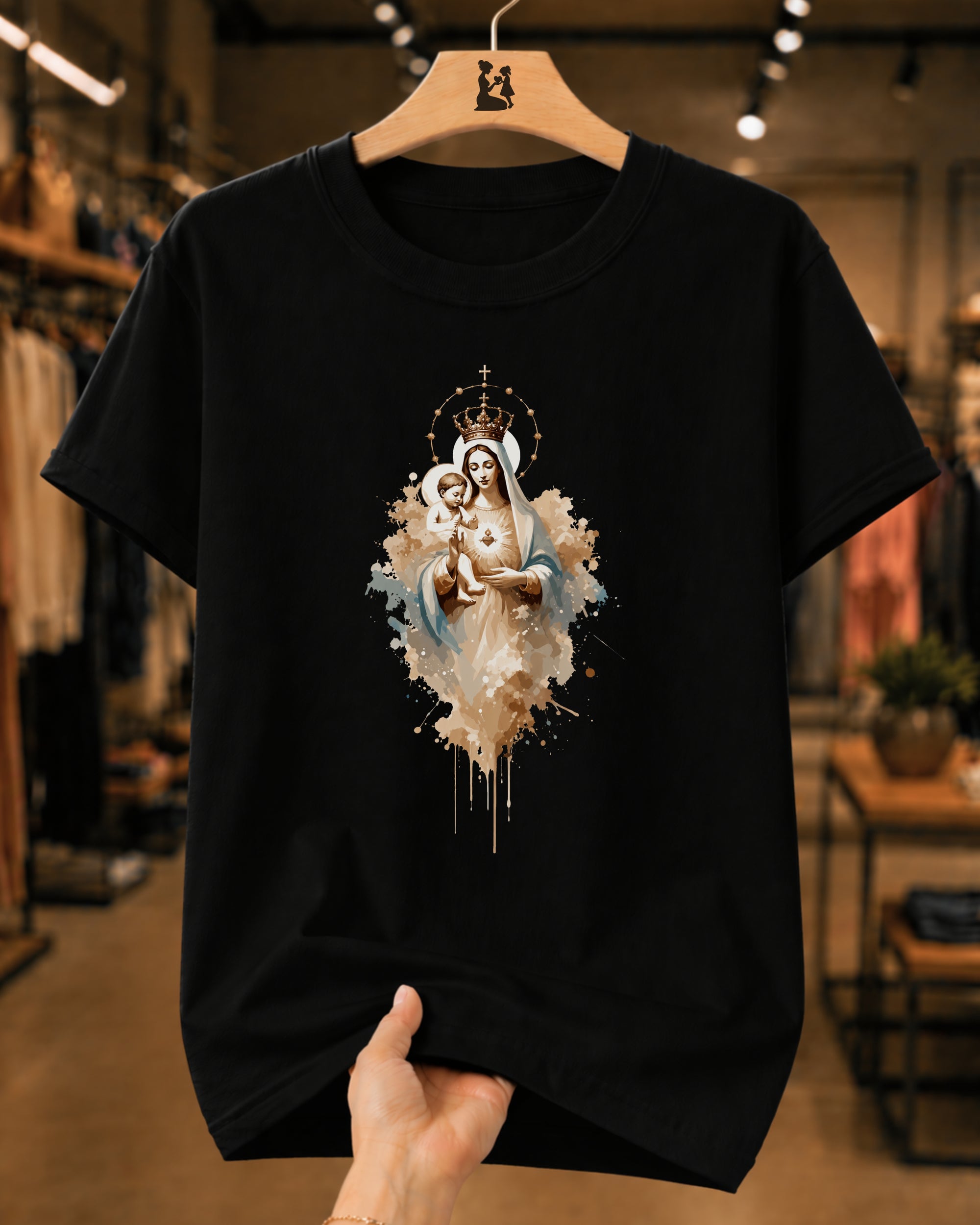 Camiseta Católica Nossa Senhora Com Menino