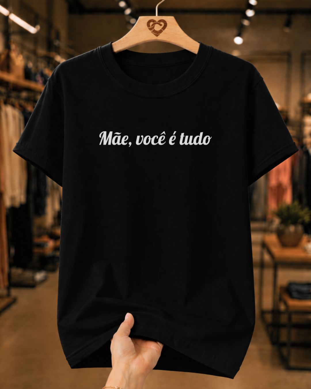 Camiseta Feminina 100% Algodão "Mãe Você É Meu Tudo" Dia Das Mães