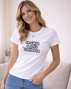 Camiseta 100% Algodão Feminina "Em Casa A Gente Conversa Mãe" Dia Das Mães