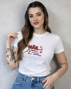 Camiseta 100% Algodão Feminina "Mãe Seu Amor Faz Meu Mundo Melhor" Dia Das Mães
