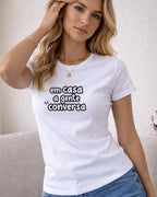 Camiseta 100% Algodão Feminina "Em Casa A Gente Conversa Mãe" Dia Das Mães