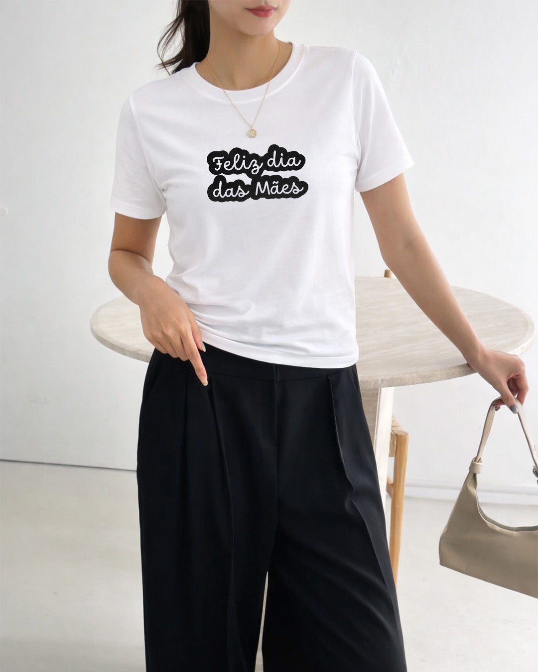 Camiseta Feminina "Feliz Dia Das Mães Especial" 100% Algodão Dia Das Mães