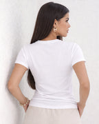 Camiseta Feminina "Mãe É Céu" 100% Algodão Dia Das Mães