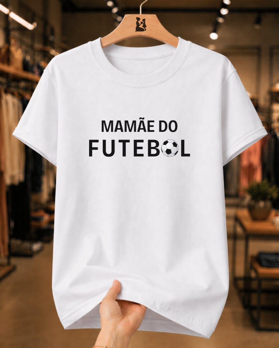 Camiseta Feminina 100% Algodão "Mamãe Do Futebol" Dia Das Mães