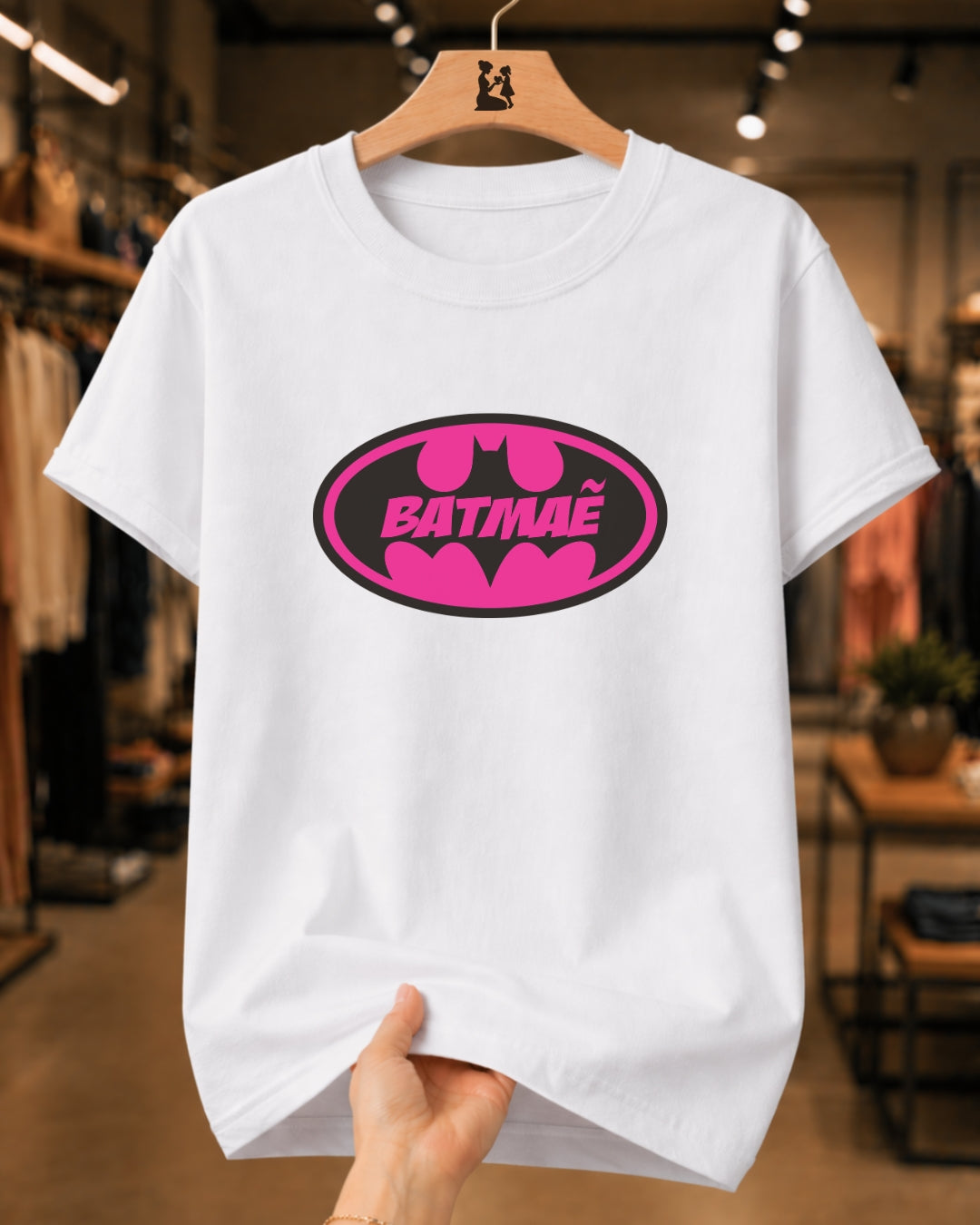 Camiseta Feminina 100% Algodão "Batmãe" Dia Das Mães