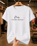 Camiseta Feminina Dia Das Mães "Mãe Minha Heroina" 100% Algodão