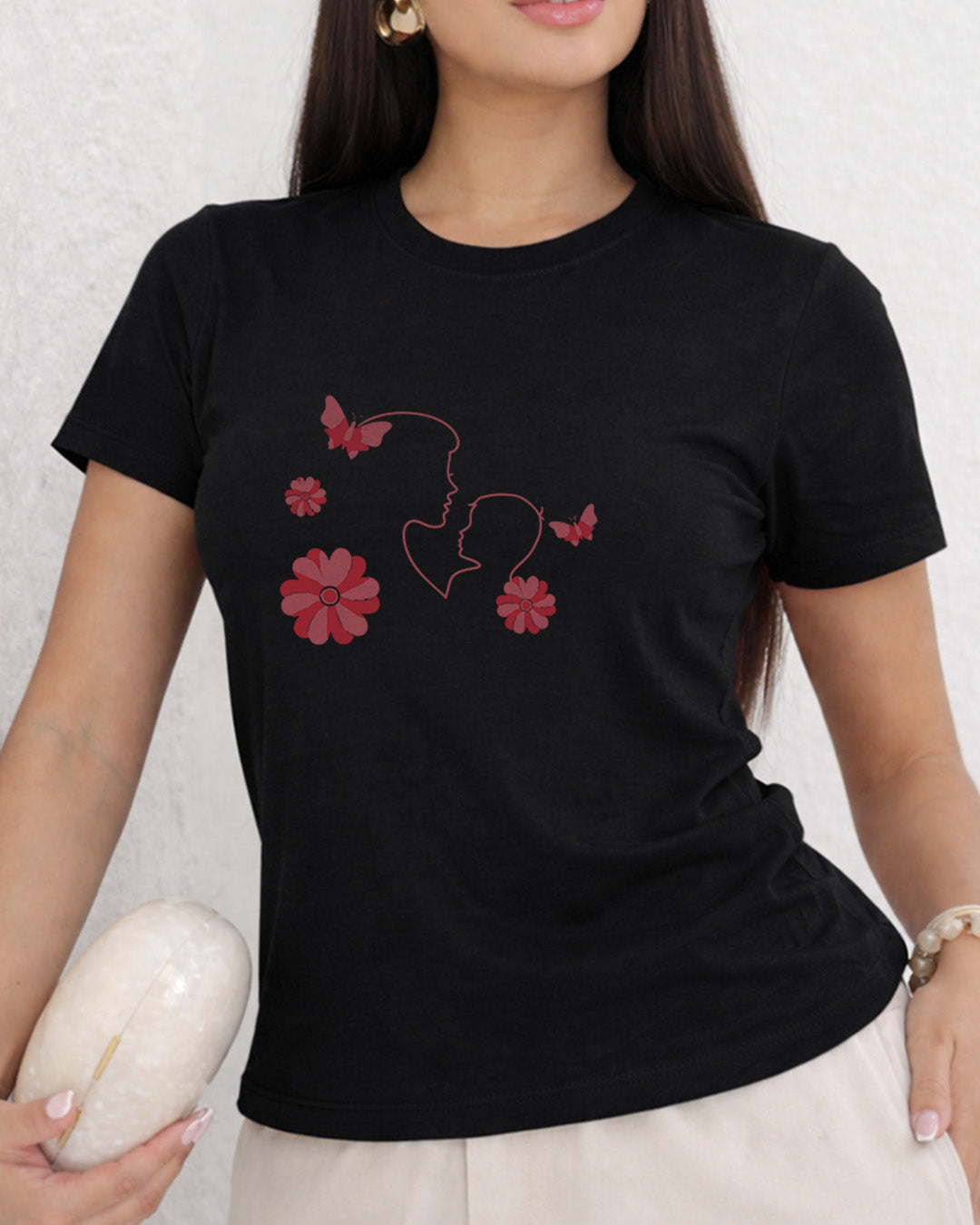 Camiseta 100% Algodão Feminina "Amor De Mãe É Eterno" Dia Das Mães