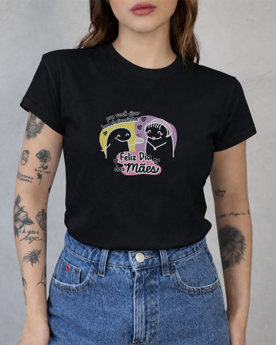 Camiseta 100% Algodão Feminina "Feliz Dia Das Mães Cheirosinha" Dia Das Mães