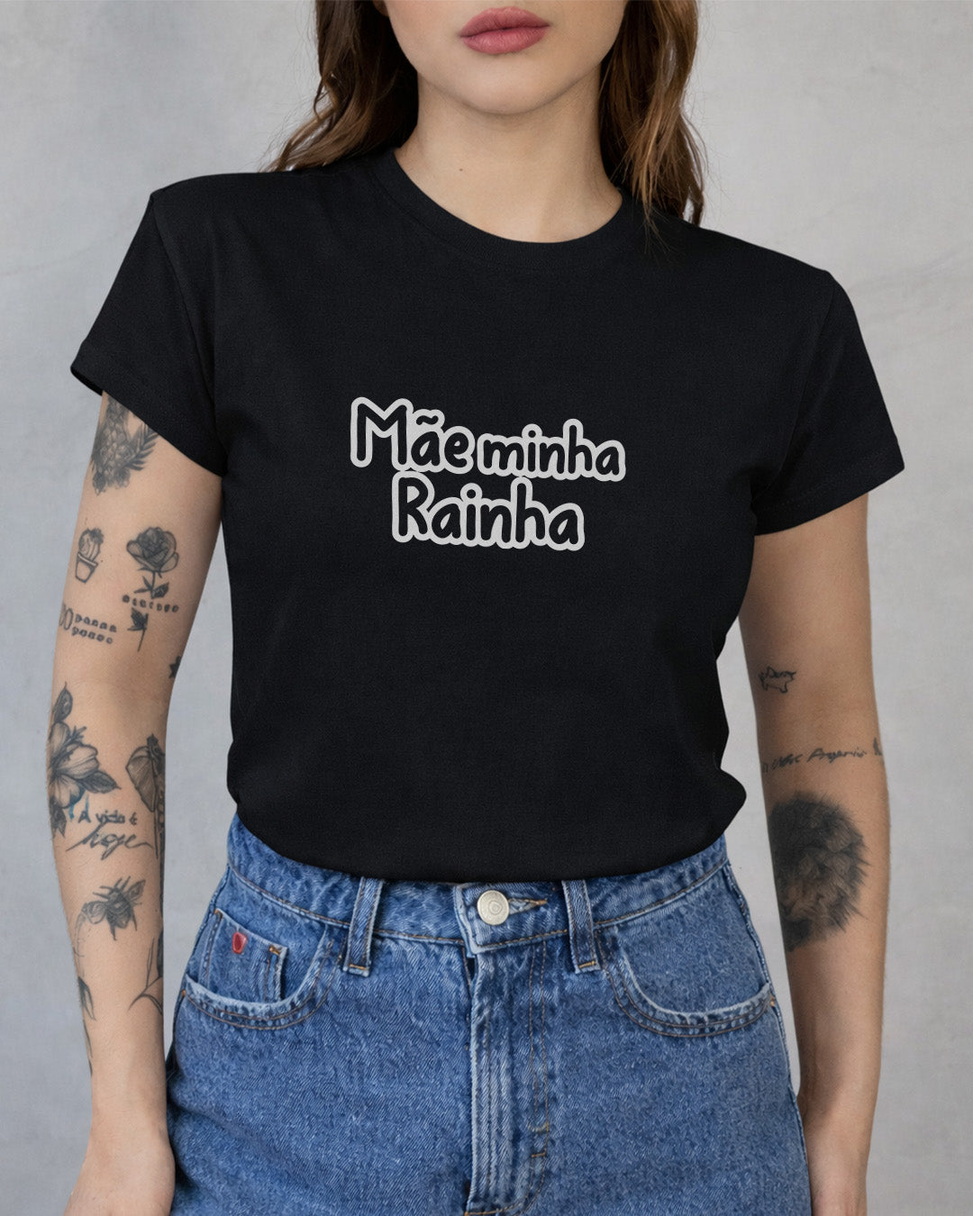 Camiseta 100% Algodão Feminina "Mãe Minha Rainha Especial" Dia Das Mães