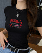 Camiseta 100% Algodão Feminina "Mãe Seu Amor Faz Meu Mundo Melhor" Dia Das Mães