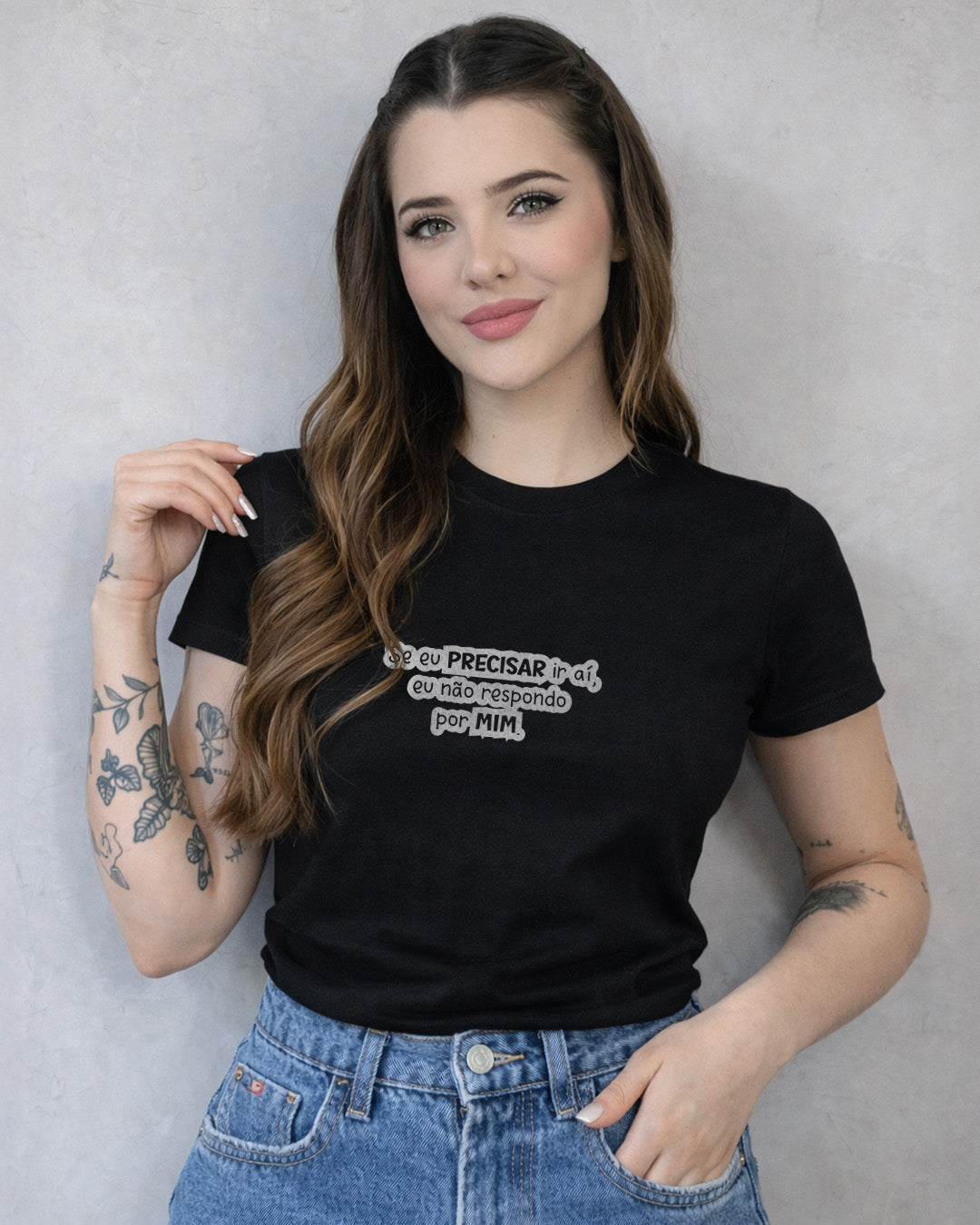 Camiseta Feminina 100% Algodão "Se Eu Precisar Ir Aí" Dia Das Mães