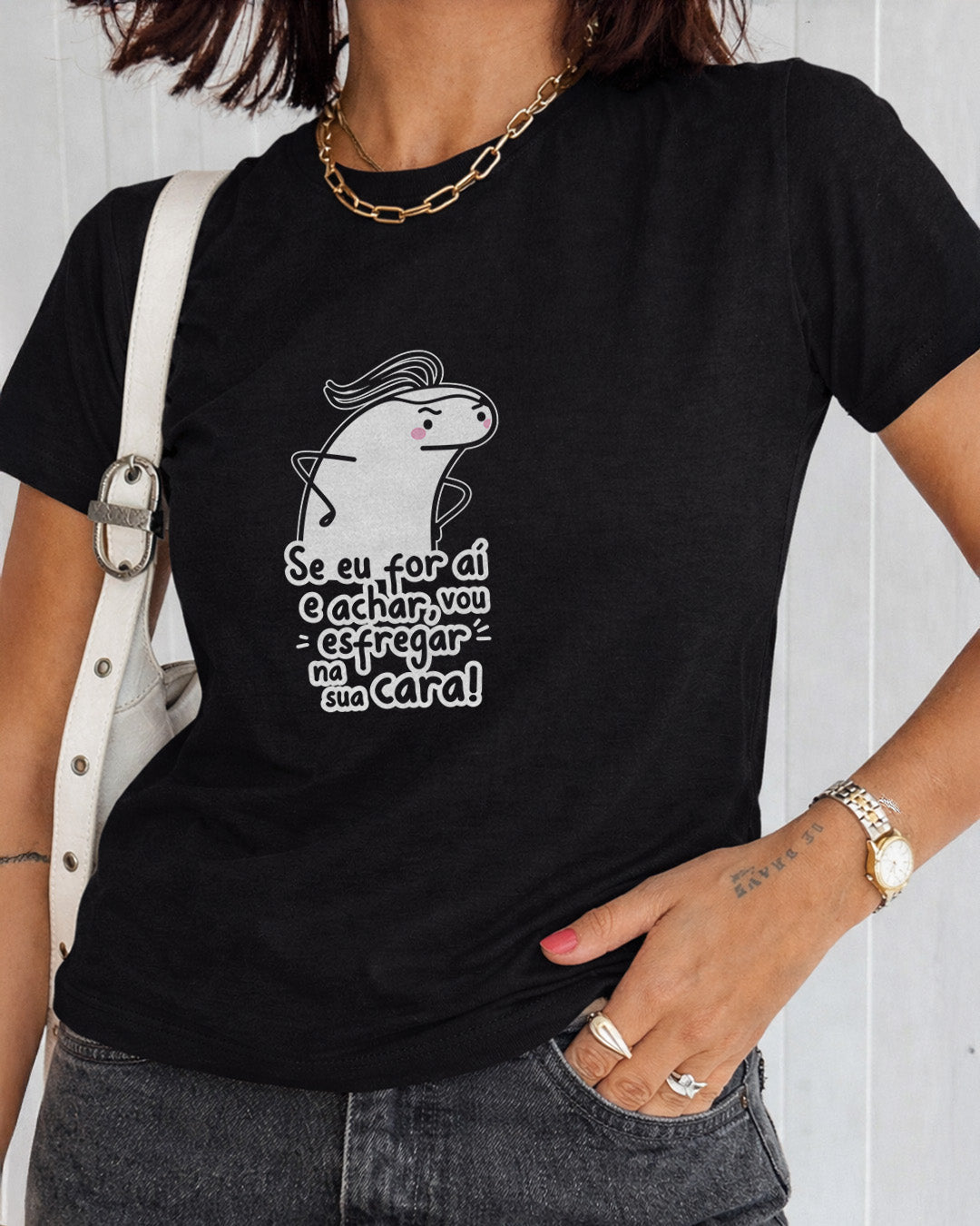 Camiseta Feminina 100% Algodão Frase "E Achar" Dia Das Mães