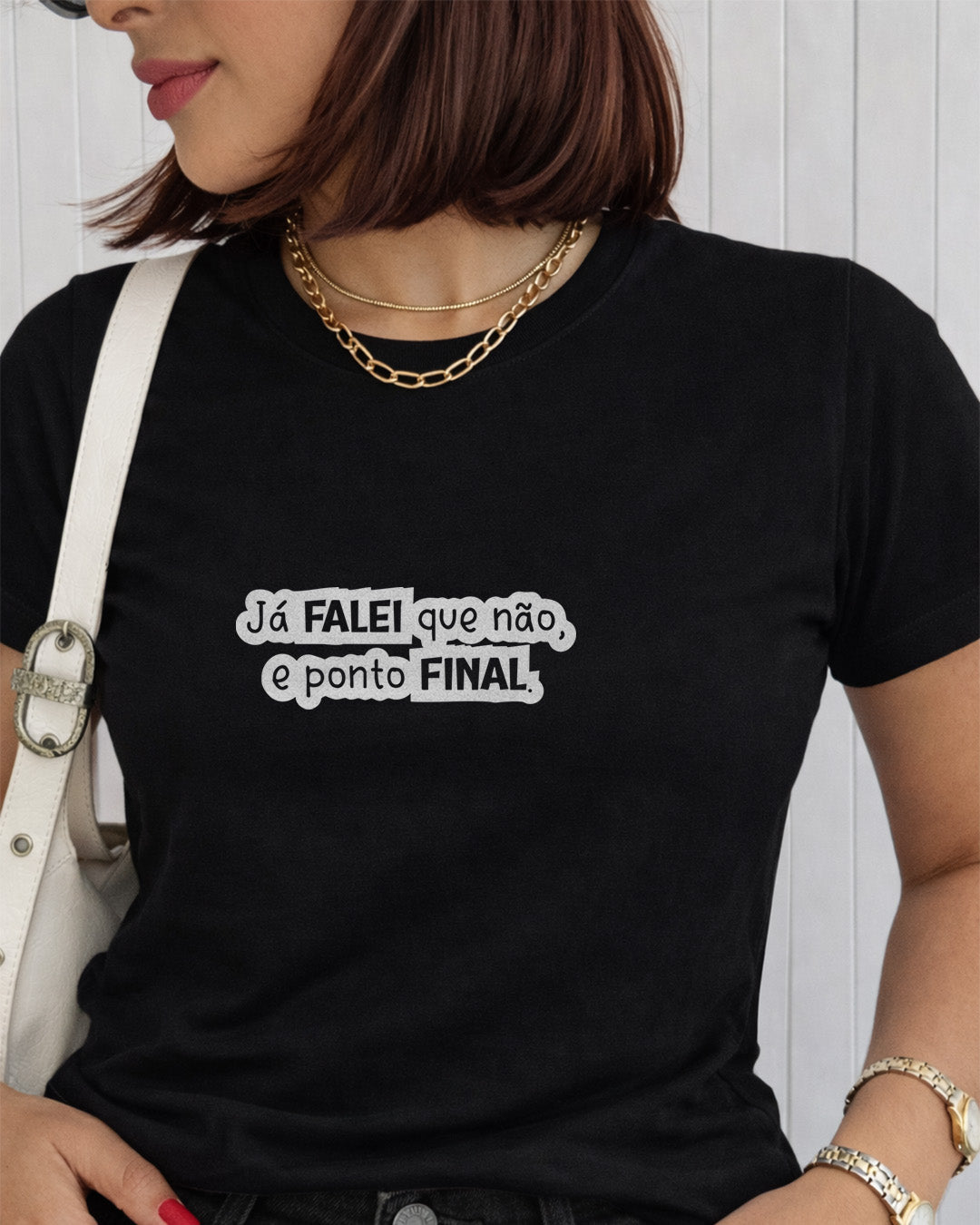 Camiseta 100% Algodão Feminina "Já Falei Que Não E Ponto Final" Dia Das Mães