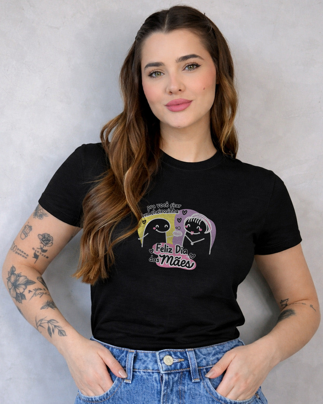 Camiseta 100% Algodão Feminina "Feliz Dia Das Mães Cheirosinha" Dia Das Mães