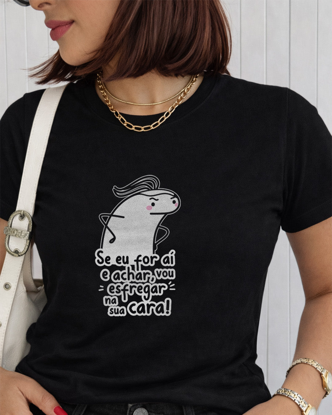 Camiseta Feminina 100% Algodão Frase "E Achar" Dia Das Mães