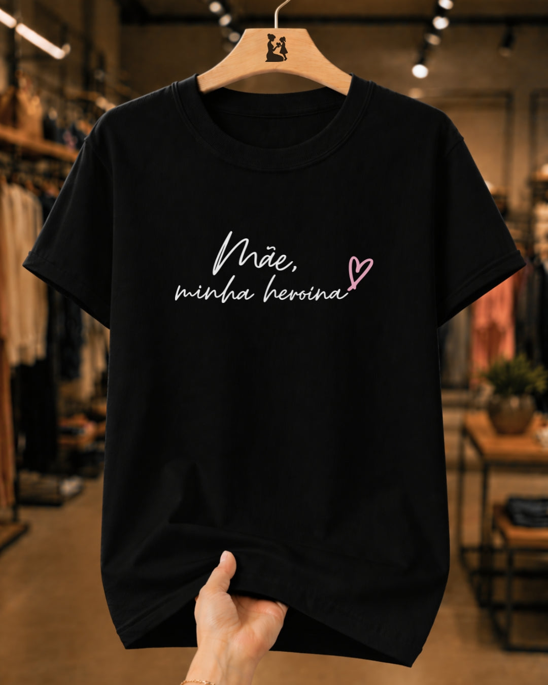 Camiseta Feminina Dia Das Mães "Mãe Minha Heroina" 100% Algodão