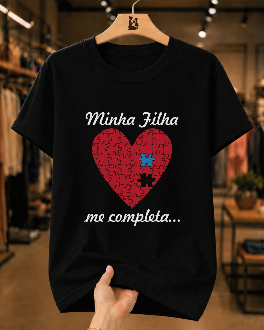 Camiseta Feminina Minha Filha Me Completa