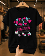 Camiseta 100% Algodão Feminina "Mãe Amor Mais Bonito" Dia Das Mães